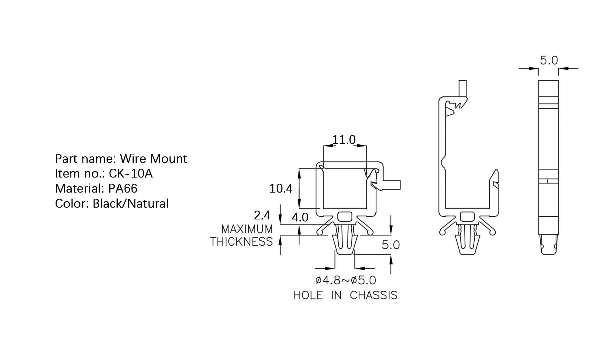 Plastic Wire Mount CK-10A